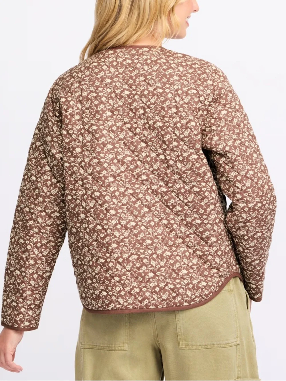 NWT (size S) MARKET & SPRUCE Patterned Quilted Jacket - Picture 2 of 10